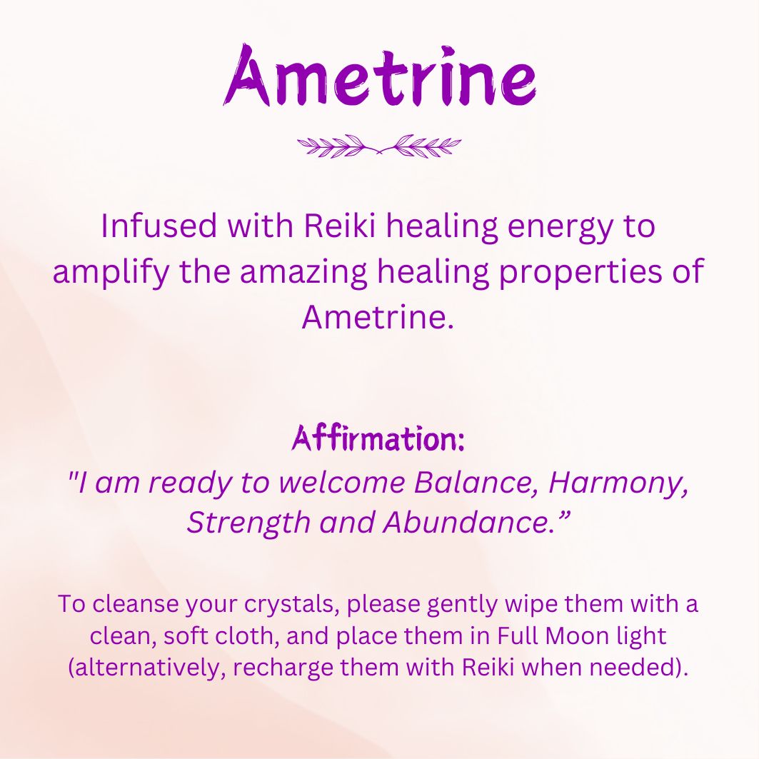 Ametrine Harmony Chip Bracelet with Affirmation