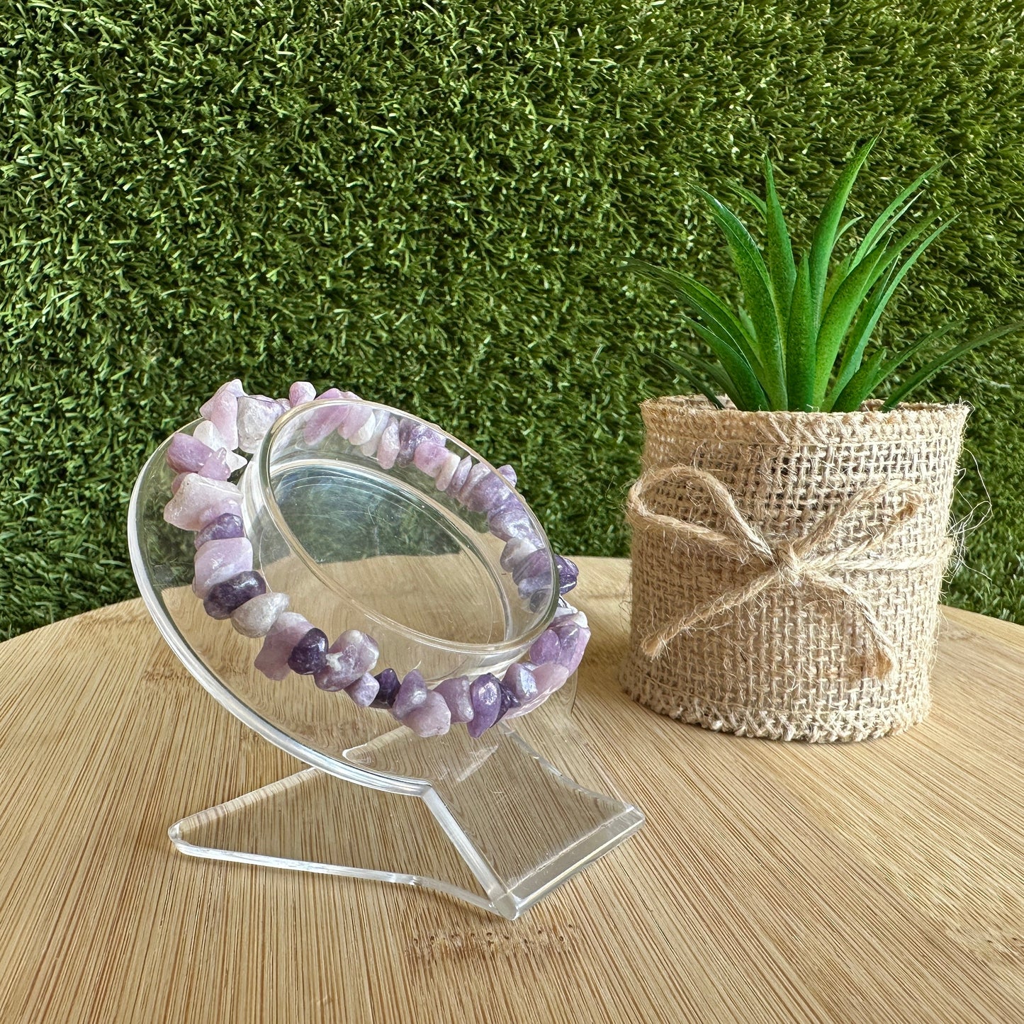 Lepidolite Chip Bracelet – Calmness, Emotional Balance & Stress Relief