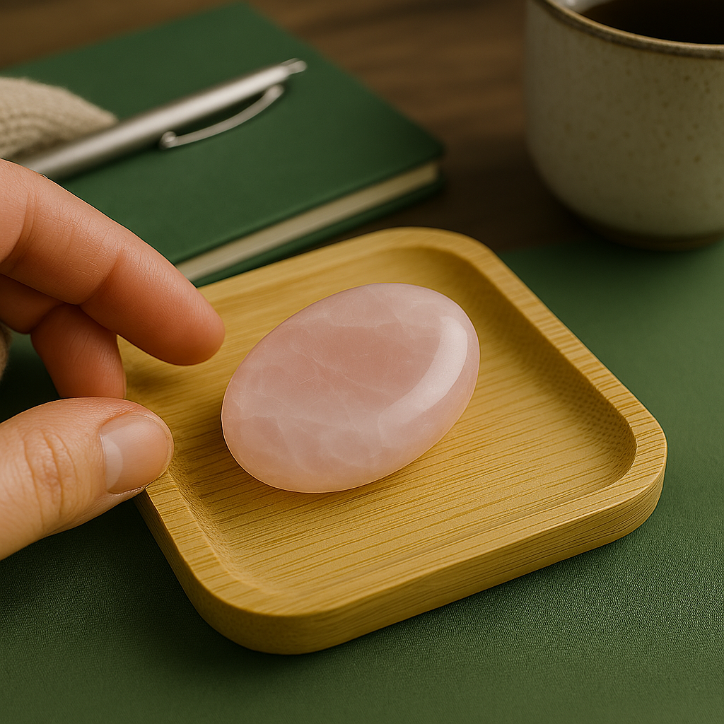 Rose Quartz Worry Stone — Love, Comfort & Emotional Softening