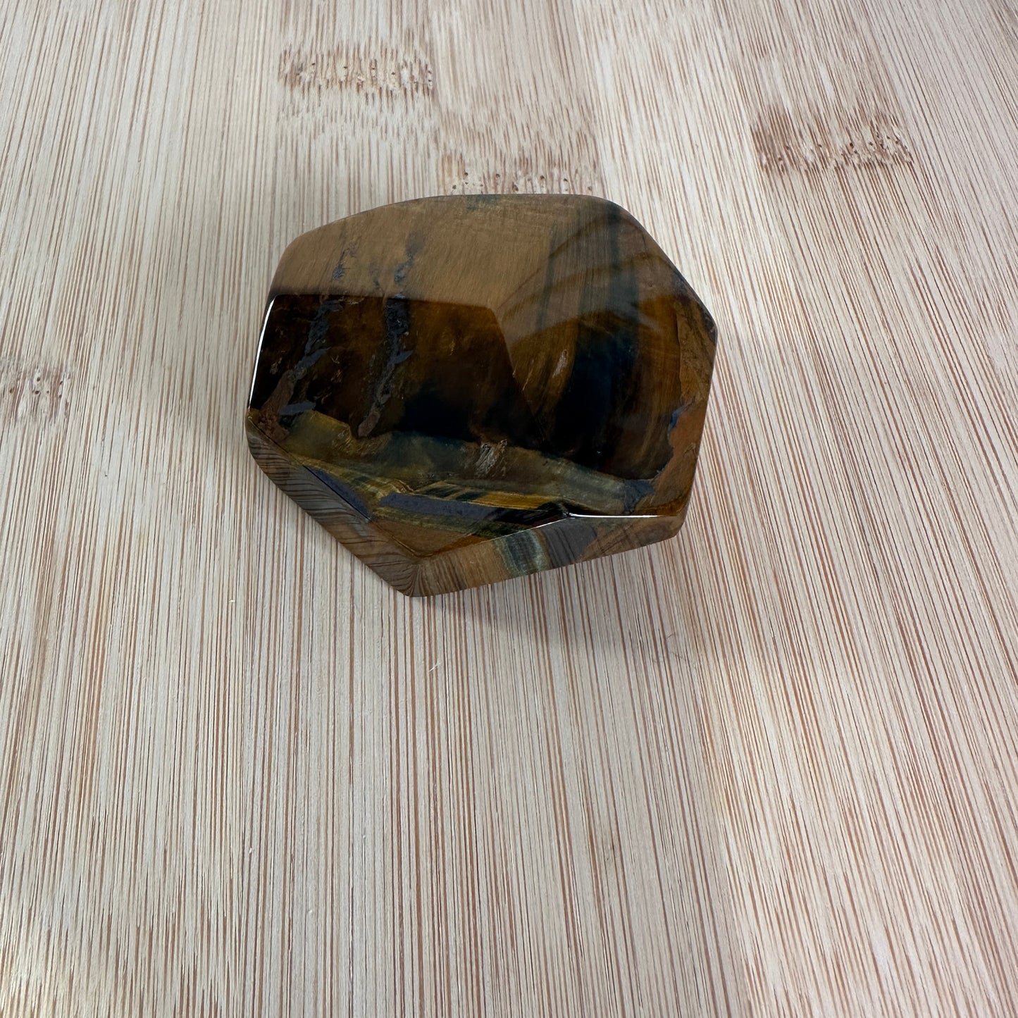 Golden Tiger's Eye Freeform Faceted Stone: Courage and Confidence