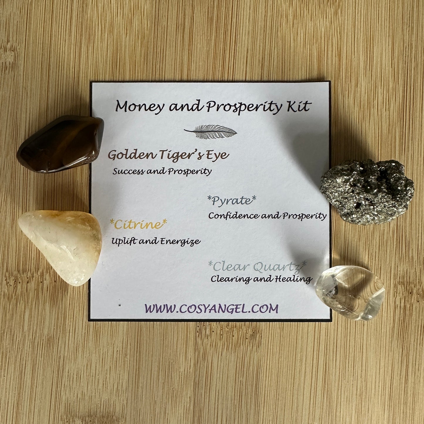 Money and Prosperity Crystal Kit in Organza Bag