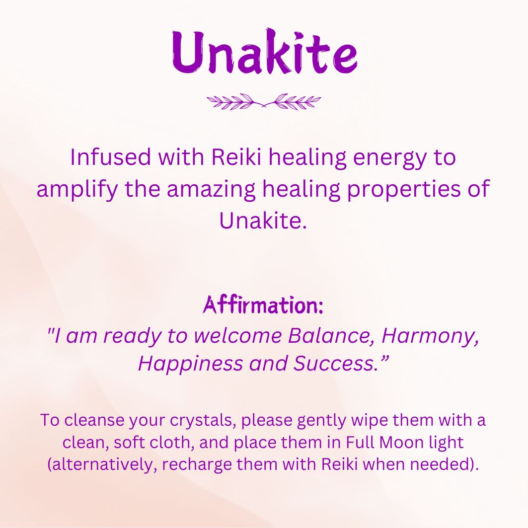 Unakite Harmony Bead Bracelet with Affirmation