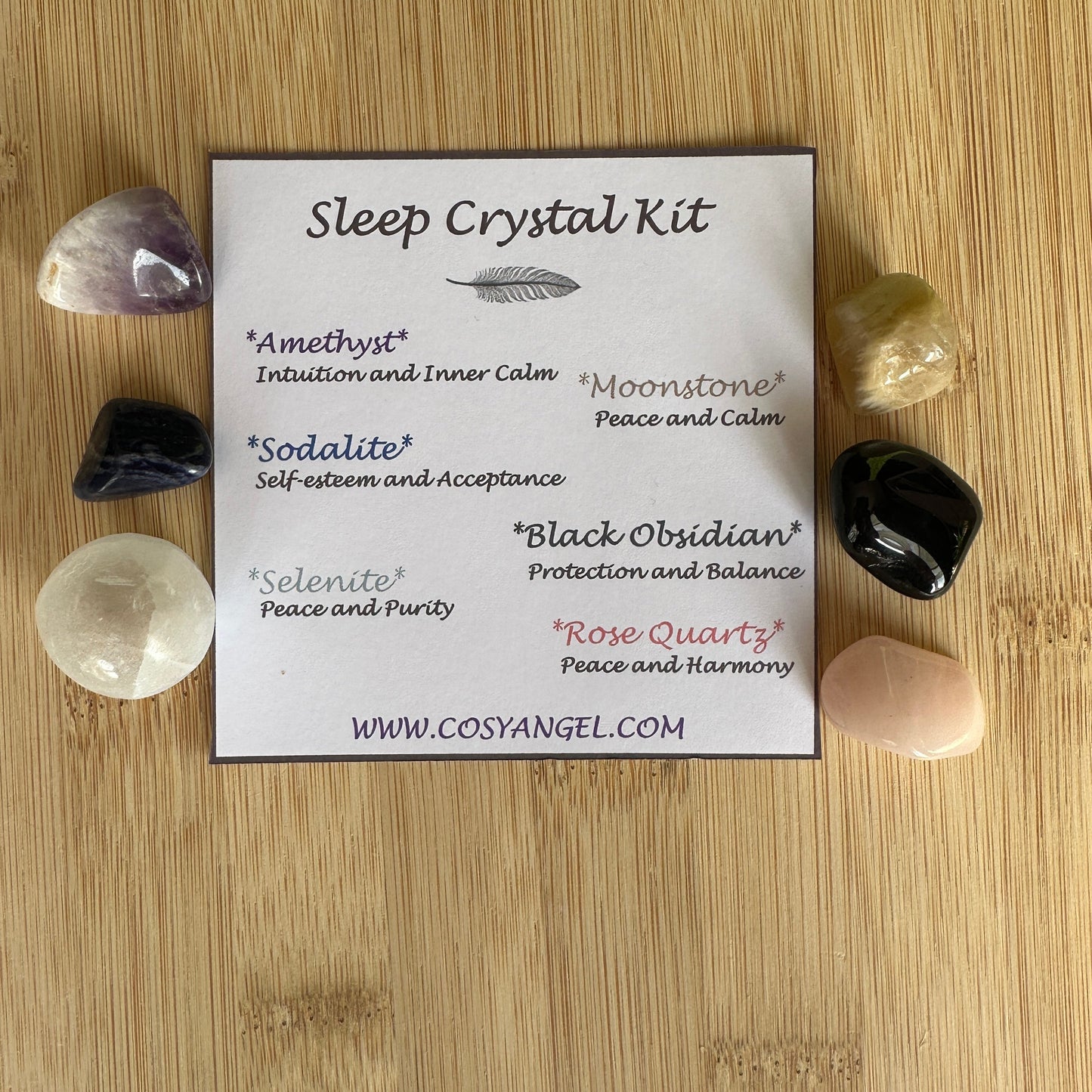Sleep Well Crystal Kit in Organza Bag