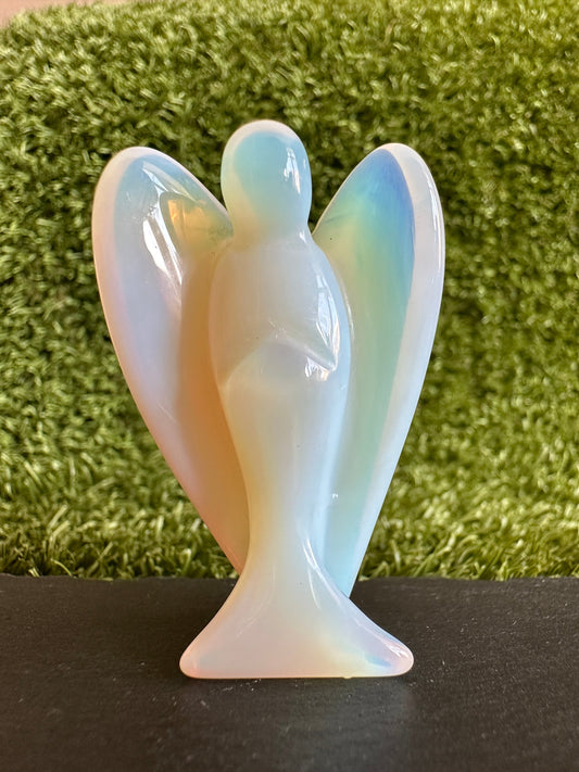Opalite Angel Carving — Hope, Light & Gentle Emotional Support