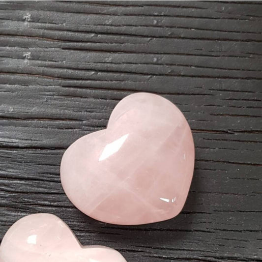 Beautiful Rose Quartz Heart Puffy