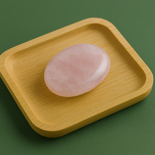 Rose Quartz Worry Stone – Emotional Healing, Peace & Heart-Centered Calm